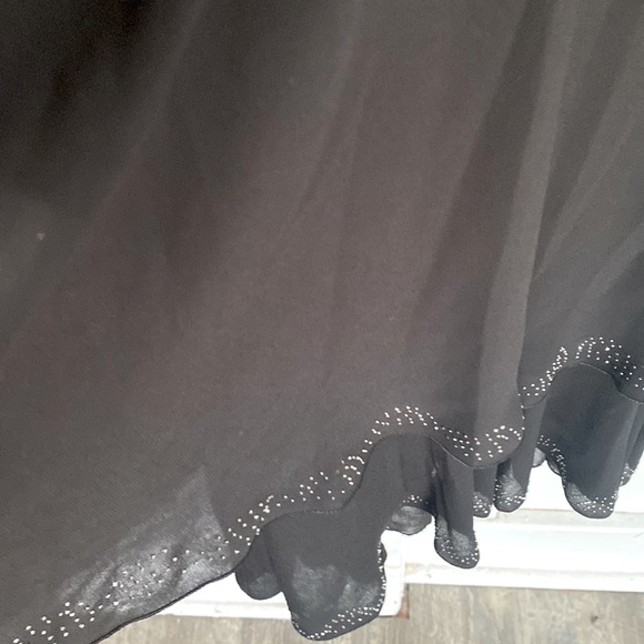 Vintage layered black dress - size large - Picture 3 of 5